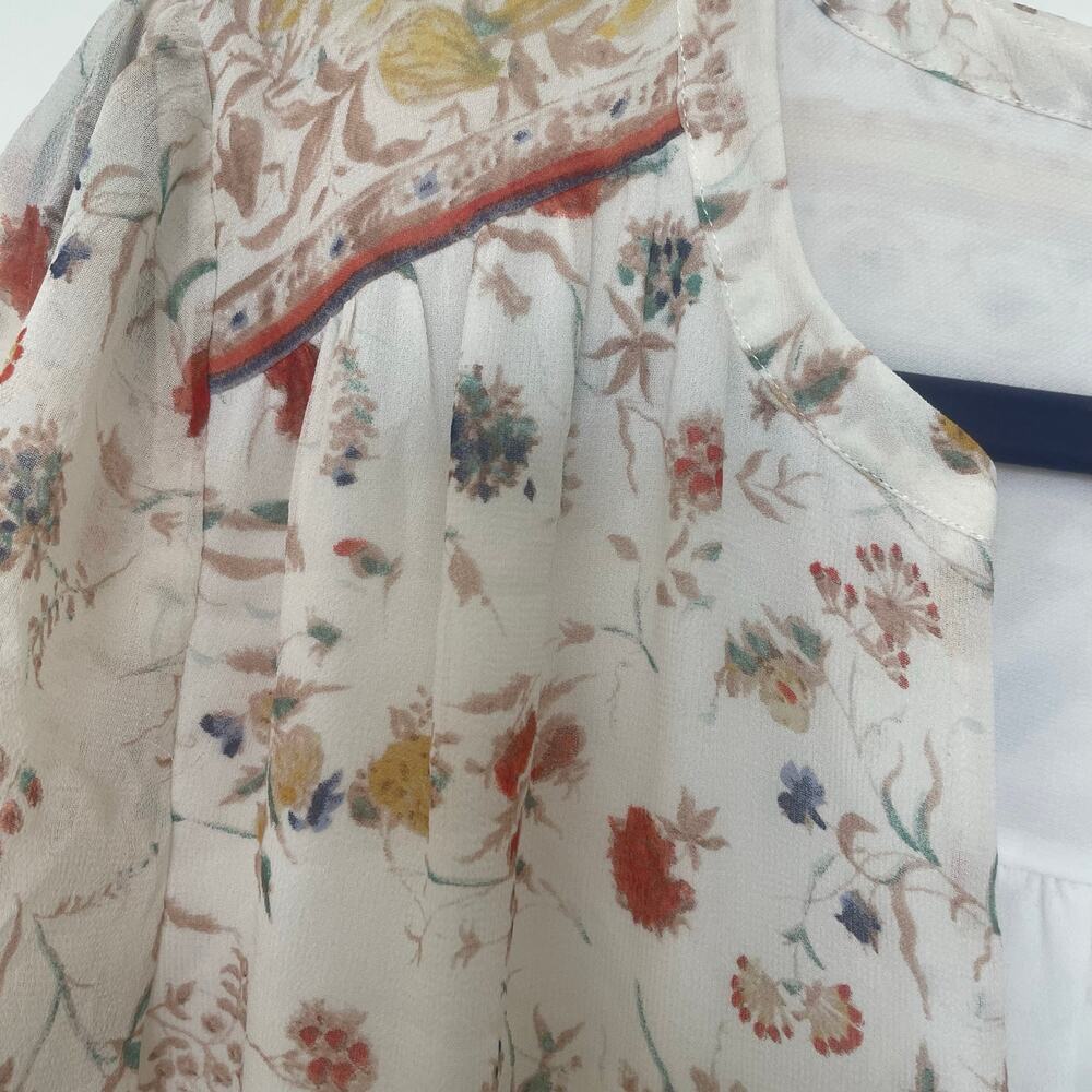 NWT Joie "Weldon" Silk Romper in ivory floral print sz L - Picture 11 of 16